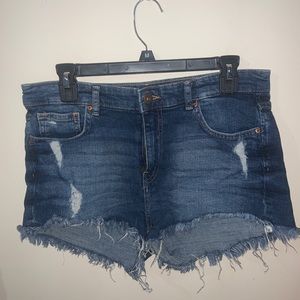 H and M Distressed Denim Shorts